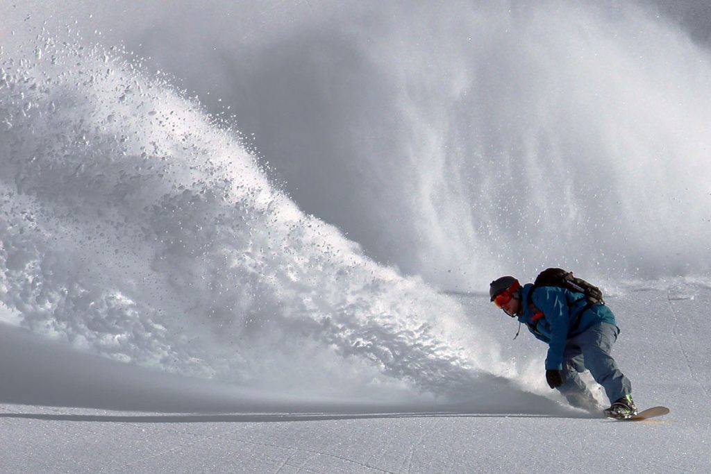 Snowboard on Alps