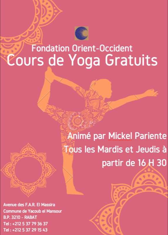 Free Yoga classes every Tuesday and Thursday at the Fondation Orient-Occident