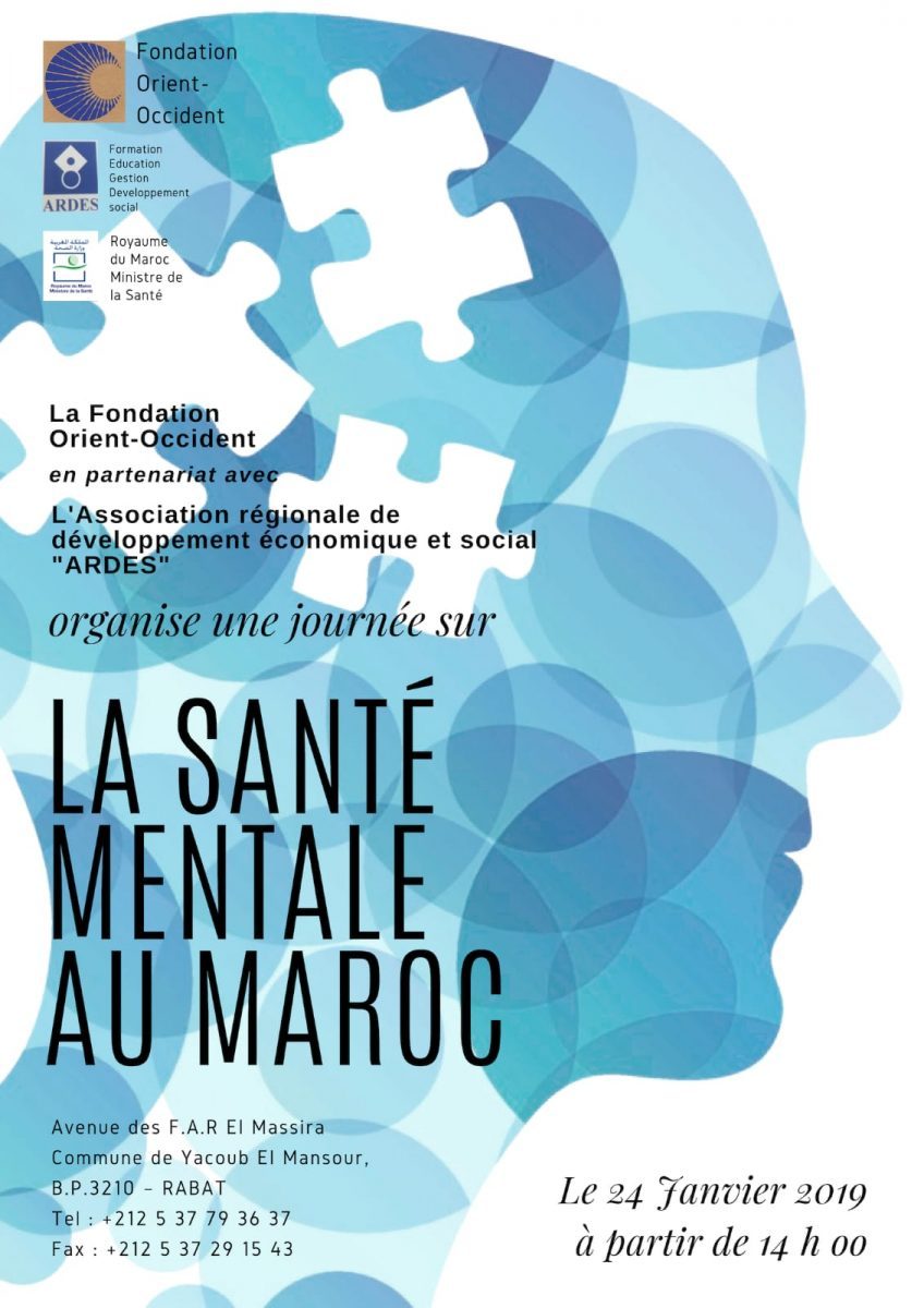 Thematic day: mental health in Morocco – 24 January from 2 pm onwards at the FOO of Rabat