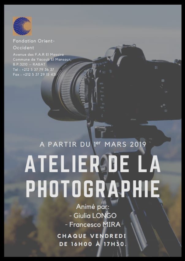 Free photography workshop at the Fondation Orient-Occident of Rabat – every Friday
