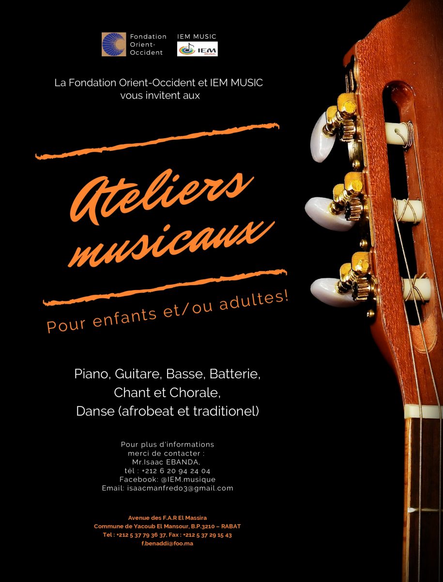 Workshops of music at Fondation Orient-Occident, in partnership with IEM