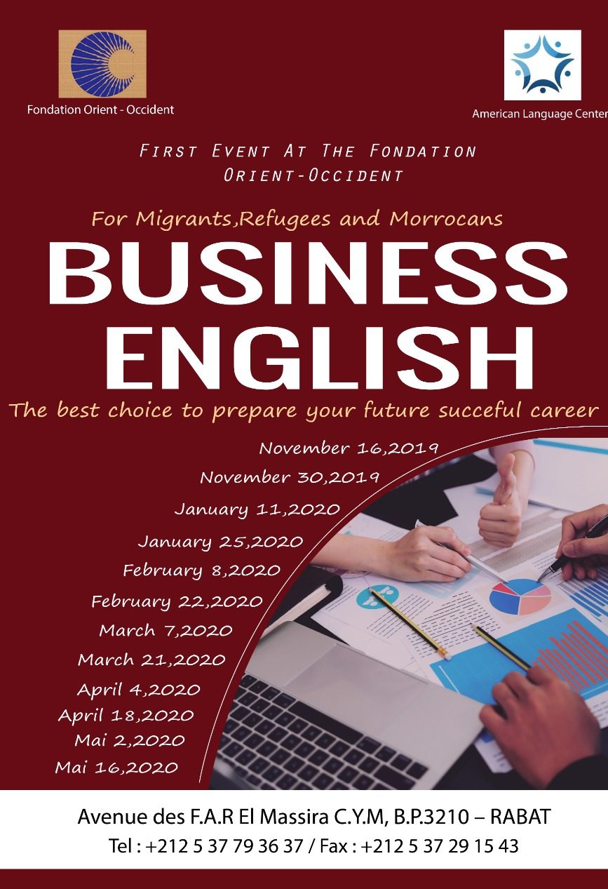 Business English classes at the Fondation Orient-Occident of Rabat