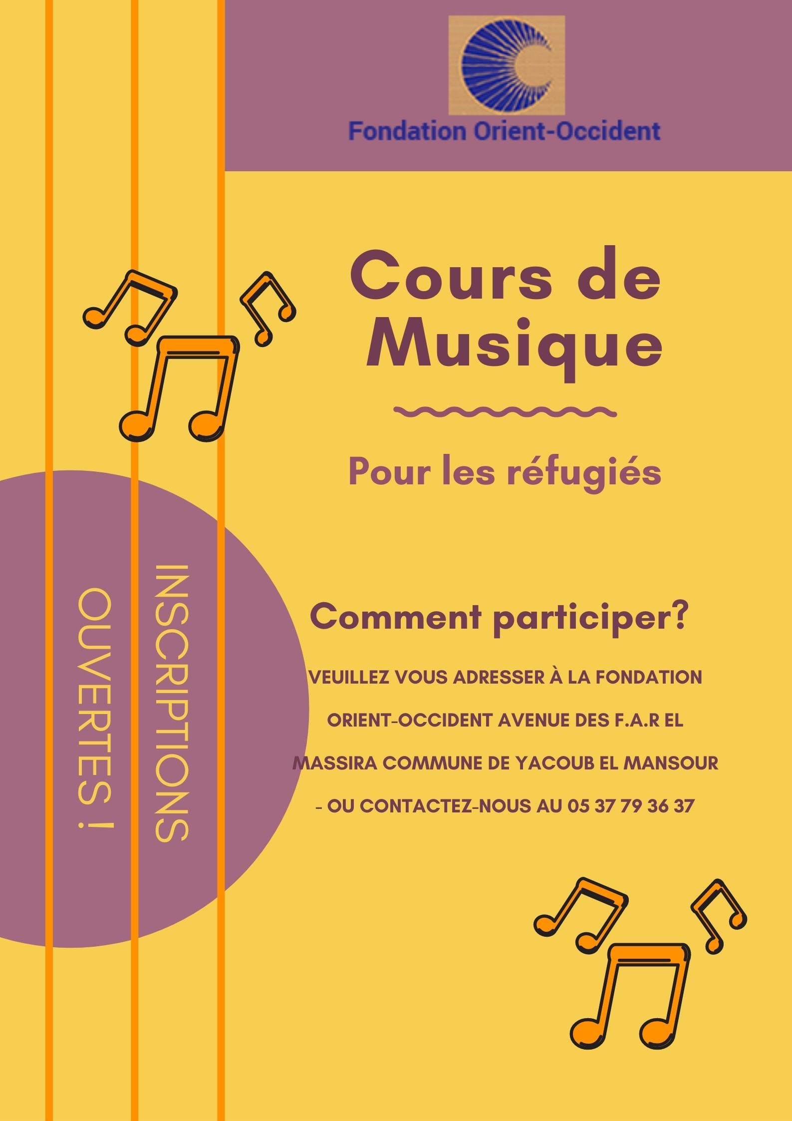 Cours de musique à la Fondation Orient-Occident de Rabat