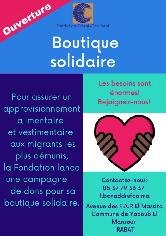 Boutique Solidaire – Opening of a Solidarity room – Call for Donations